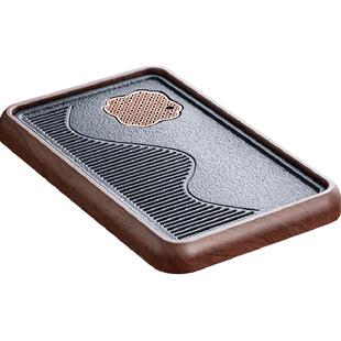 唐丰茶盘家用2026新款仿乌金石小型茶台功夫茶具沥水干泡台茶托盘