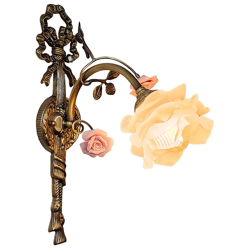 法式中古玫瑰花设计师款壁灯