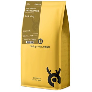 SINLOY 孟加拉虎罗布斯塔咖啡豆 可现磨粉全球臻选精品454g