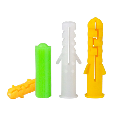 沪心小黄鱼塑料膨胀管膨胀螺丝绿色胶粒膨涨塞墙塞白色带刺膨胀管