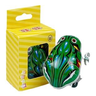 铁皮青蛙玩具发条铁皮小鸡80后怀旧上弦小青蛙玩具跳跳蛙弹跳蛤蟆