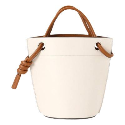 绳结撞色小众大容量水桶包手提包