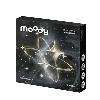moody日抛【到手6片】蓝调双子星微混血美瞳蓝色高级彩色隐形眼镜