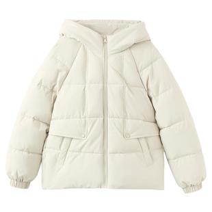 快鱼女士短款宽松棉服25年冬新款柔软防风慵懒风棉袄百搭时尚外套