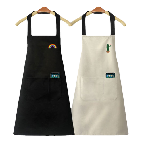 发廊中工助理工作服围裙理发店美发师烫染专用防水女服装染发围裙