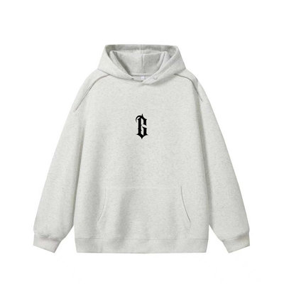 GKKRT基础G字印花加绒连帽卫衣