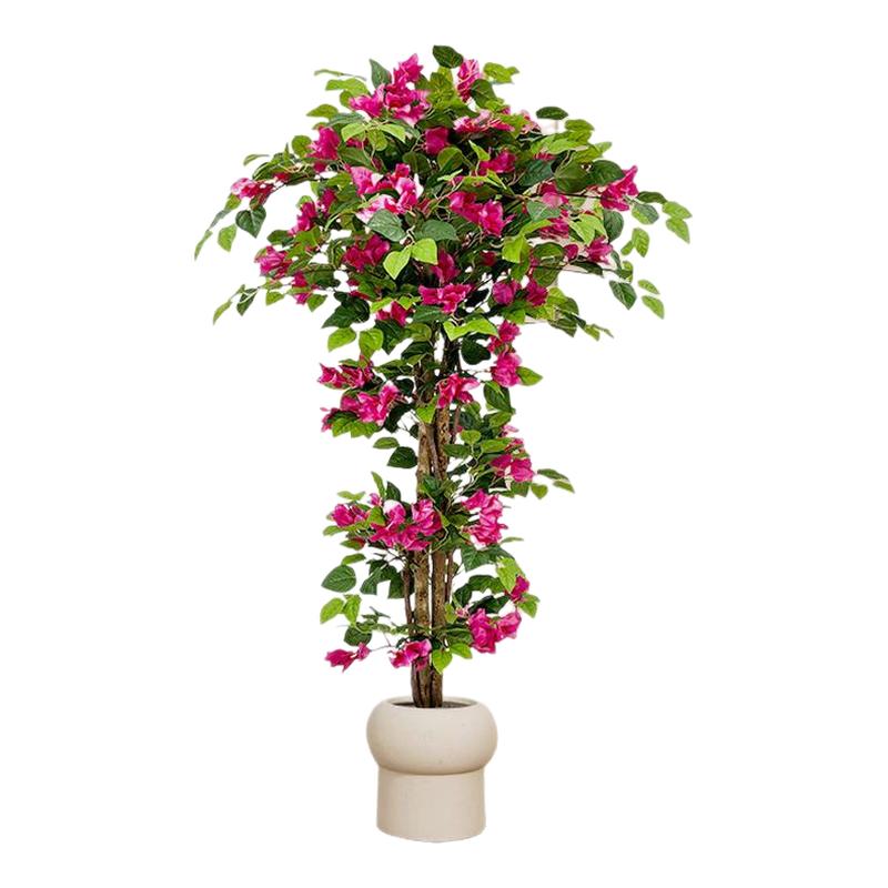 仿真植物三角梅花树客厅招财高级阳台橱窗造景装饰高仿真假树绿植