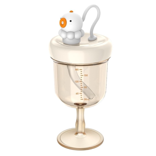 儿童高脚杯奶瓶网红酒杯式牛奶杯防摔婴儿宝宝喝水杯子吸管学饮杯