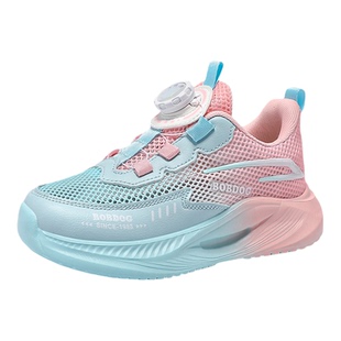 巴布豆童鞋女童运动鞋2026春秋季新款透气儿童跑步鞋子女孩单网鞋