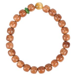 今夕精品库克手串菩提子单圈老型桶珠金虎眼石念佛珠文玩手链男女