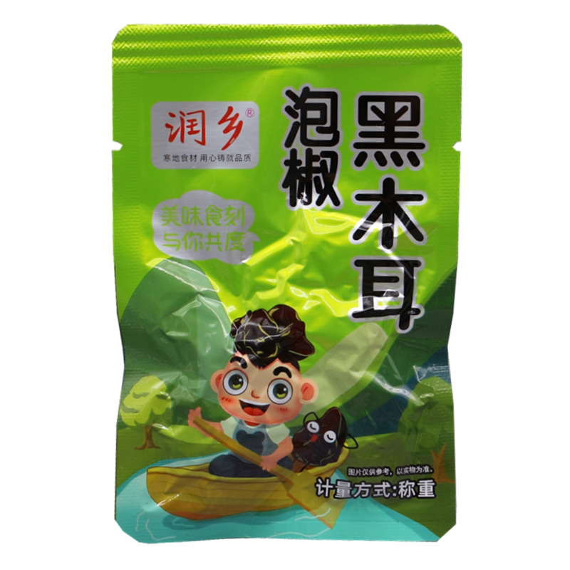潤鄉(xiāng)即食木耳紅油泡椒木耳小菜五香麻辣小碗耳東北特產秋木耳零食