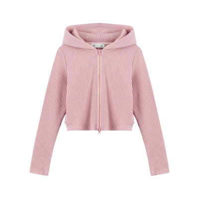 ei童装女童连帽款针织开衫外套