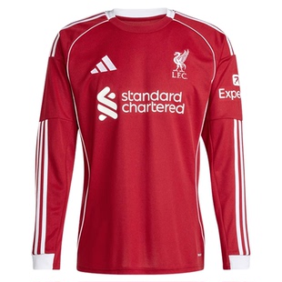 SFS阿迪达斯Adidas 25/26利物浦主场长袖球迷版萨拉赫球衣 JV6456