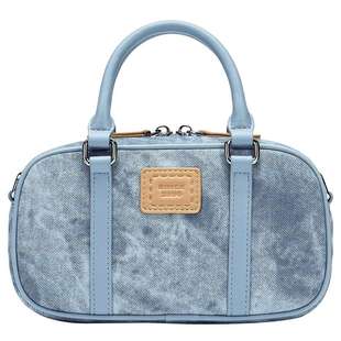 热风女士包包2025年秋季新款擦色仿牛仔枕头包方形手提斜挎小包包