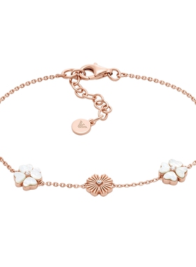 阿玛尼白鹿同款四叶草花朵手链