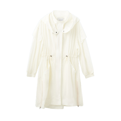 柯利亚诺春秋专柜同款白色轻盈连帽风衣  FW2605 ￥5280