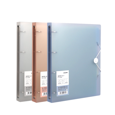 得力a4四孔活页大容量打孔文件夹