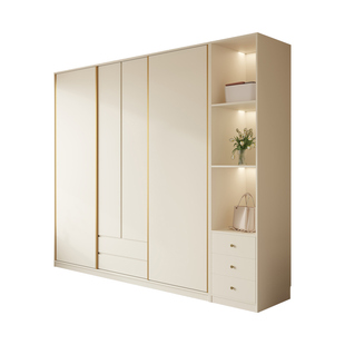 定制全实木橡木衣柜推拉门家用卧室ENF级现代简约主卧移门大衣橱