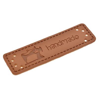 PU皮标handmade毛衣帽子围巾