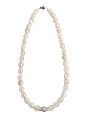 天然白玛瑙淡水珍珠新中式项链