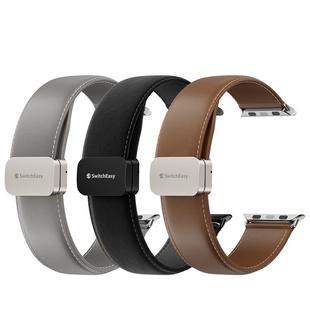 switcheasy适用2025苹果新品apple watch s11/10/9/8真皮46手表表带38/40/42/44/45/49mm男生亲肤柔软女腕带