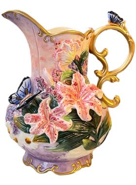 方亚陶瓷花瓶家居摆件插鲜花工厂