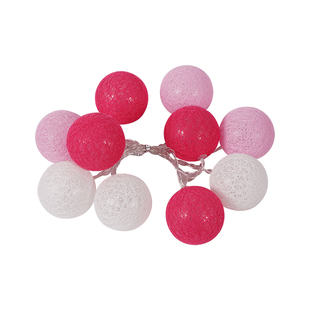 棉线球彩灯串马卡龙LED摆摊灯闪灯串灯露营帐篷氛围网红房间布置