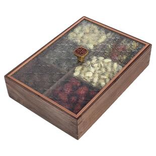 实木家用客厅茶几水果过年零食摆放盘轻奢干果盘糖果盒坚果收纳盒