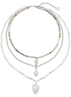 lostinecho贝壳珠三层长项链