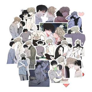 水边之夜贴纸海之边境吕泰州金懿玄bl韩漫画周边装饰手机手账贴画