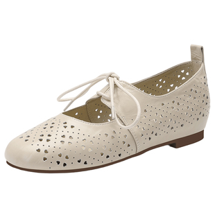 MILLIE'S/妙丽内增高玛丽珍鞋女2026春季新款镂空一脚蹬浅口单鞋P