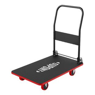 杜邦小推车折叠加厚钢板车四轮手推车平板车手拉小拖车拉货搬运车