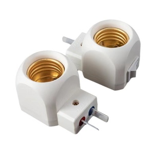 【100%纯铜灯座】灯座带开关插壁式E27螺口可移动插座式加厚灯头