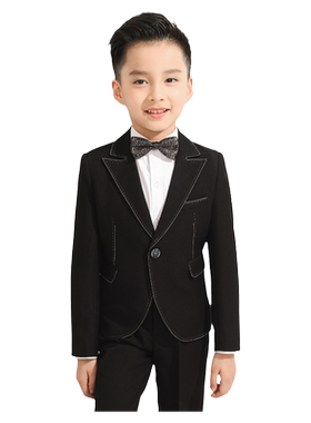 罗蒙男童西装套装英伦演出小孩
