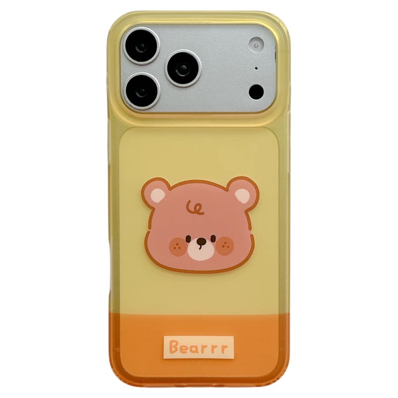 MoreRex透色拼接小动物头像适用苹果17手机壳双层iphone16promax新款17pro全包14防摔保护套13女款15卡通可爱