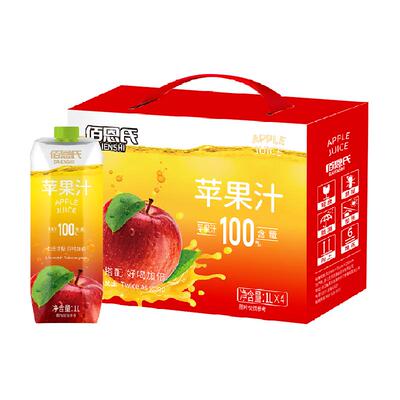 佰恩氏苹果汁礼盒1L×4瓶