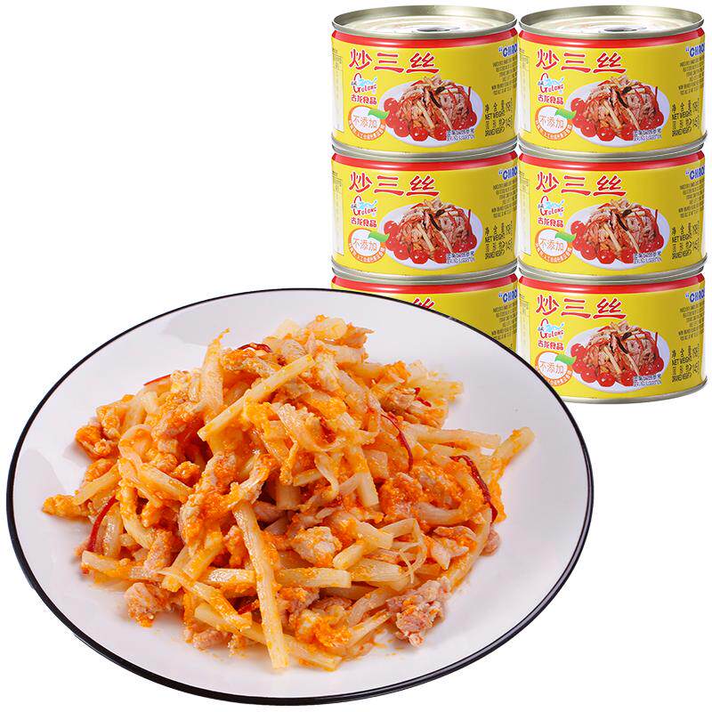 古龙炒三丝罐头即食下饭菜