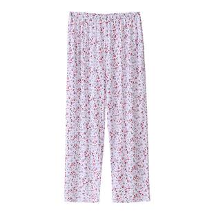 中老年人纯棉睡裤女妈妈夏季大码家居裤薄款宽松长裤奶奶空调睡裤