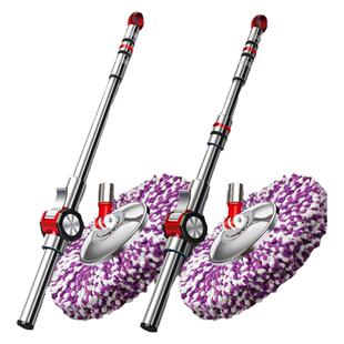 旋转拖把杆通用加粗一体杆拖布杆替换杆盘头配件单拖把手压墩布杆