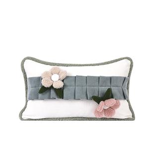 多巴胺花朵客厅沙发高级床头抱枕靠垫粉色可爱儿童枕头抱枕套靠枕