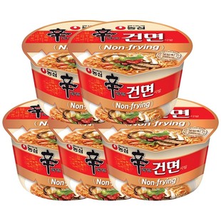 农心非油炸辛拉面碗面韩国进口桶装泡面韩式辛辣方便面整箱免煮