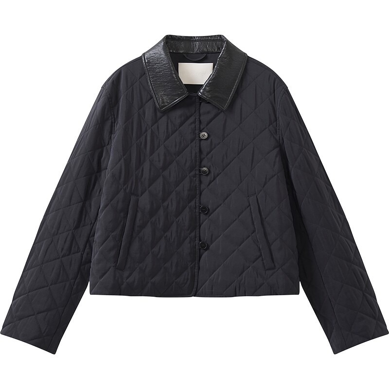 【商场同款】播26秋冬新品短款宽松轻薄翻领棉服外套女BDT4PD4285
