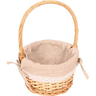 优质藤编篮子手提篮柳编小竹篮迷你小收纳篮编织篮儿童采摘野餐篮