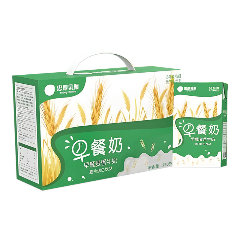 年货礼盒忠厚麦香早餐奶250m含乳饮料