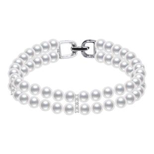 Luvor天然淡水珍珠手链小米珠双层款平衡木手串优雅气质节日送礼