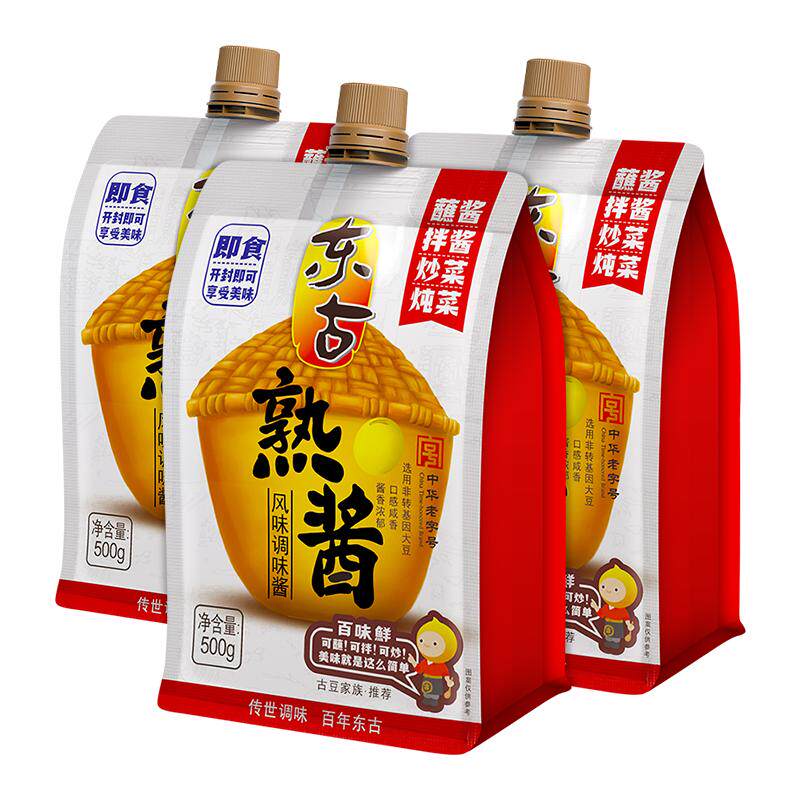 东古熟酱500g挤挤装沾大葱蘸酱