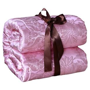 贡缎提花长丝绵大红婚庆被芯加厚保暖透气纯色被褥单人双人宿舍