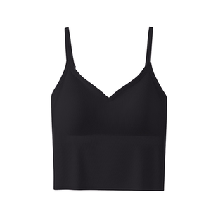 猫人背心文胸一体式2025新款春夏百搭带杯垫美背打底内搭吊带内衣