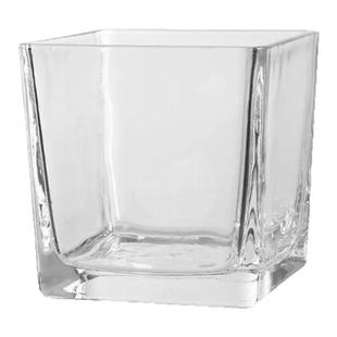 透明亚克力方缸花瓶水养花瓶摆件透明缸花盆插花水养鲜花绿萝