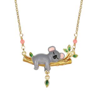 Juicy Grape可爱考拉项链女夏原创设计轻奢小众树袋熊锁骨链礼物